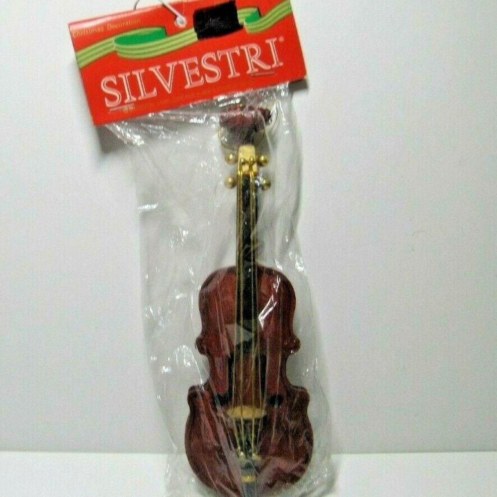 Silvestri Violin Christmas Ornament Musical Instrument Orchestra Gift NOS